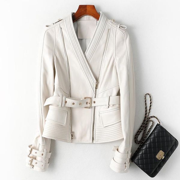 women's leather & faux natural sheepskin coat women 100% genuine jacket streetwear moto biker womens fur white coats jackets lwhn-0783, Black
women's leather & faux natural sheepskin coat women 100% genuine jacket streetwear moto biker womens fur white coats jackets lwhn-0783, Black