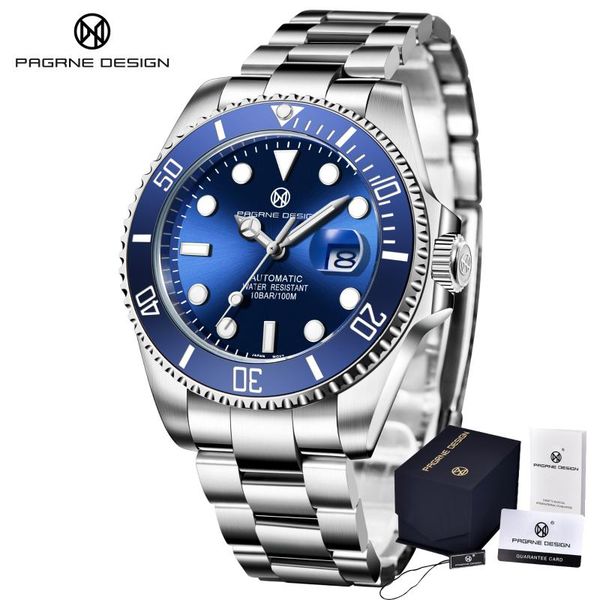 wristwatches pagrne design men stainless steel waterproof fashion sports watch automatic mechanical montre homme relogio masculino, Slivery;brown
wristwatches pagrne design men stainless steel waterproof fashion sports watch automatic mechanical montre homme relogio masculino, Slivery;brown