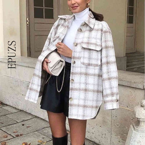 vintage loose tweed shirts women elegant long sleeve blouses streetwear oversize women clothing korean women 210430, White
vintage loose tweed shirts women elegant long sleeve blouses streetwear oversize women clothing korean women 210430, White