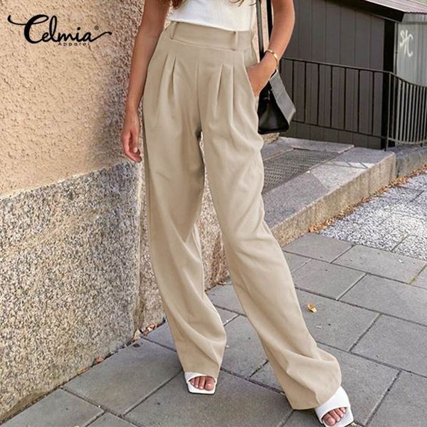 capris celmia casual office lady pants women 2021 loose solid color fashion trousers elastic waist pleated wide leg long pantalon 5xl, Black;white
capris celmia casual office lady pants women 2021 loose solid color fashion trousers elastic waist pleated wide leg long pantalon 5xl, Black;white