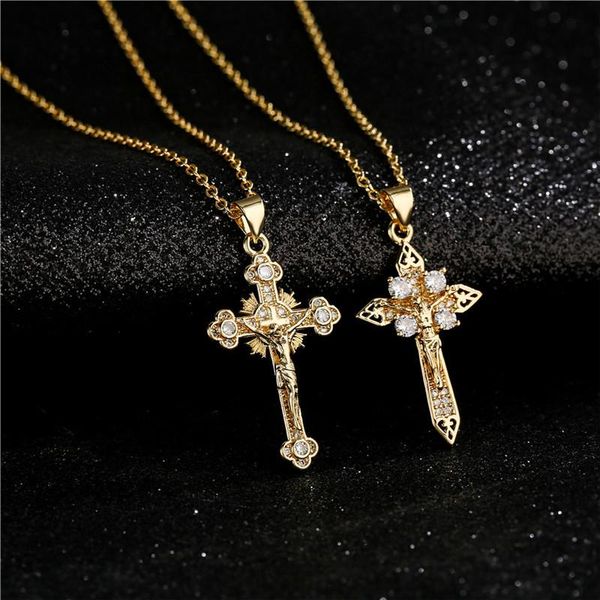 pendant necklaces classic cross-shaped -selling copper micro-inlaid jewelry in europe and america, Silver
pendant necklaces classic cross-shaped -selling copper micro-inlaid jewelry in europe and america, Silver