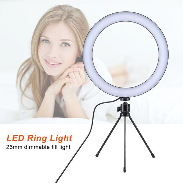 26mm dimmable led studio camera ring light po phone video lamp table fill annular for flashes
26mm dimmable led studio camera ring light po phone video lamp table fill annular for flashes