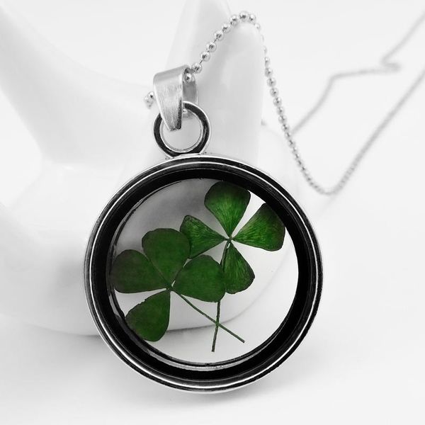 pendant necklaces leaf clover necklace, cute girl plant specimen creative crystal glass necklace jewelry, Silver
pendant necklaces leaf clover necklace, cute girl plant specimen creative crystal glass necklace jewelry, Silver