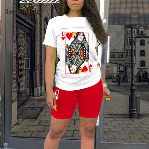 women's tracksuits poker print casual women two piece set short sleeve t shirt & shorts, Gray
women's tracksuits poker print casual women two piece set short sleeve t shirt & shorts, Gray
