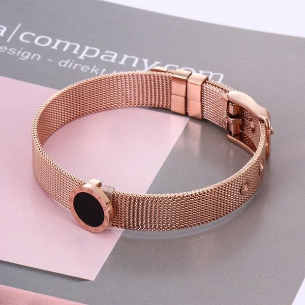 arrival titanium steel black round with ruman numerals bangle gift jewelry rose gold color bracelet women hand
arrival titanium steel black round with ruman numerals bangle gift jewelry rose gold color bracelet women hand