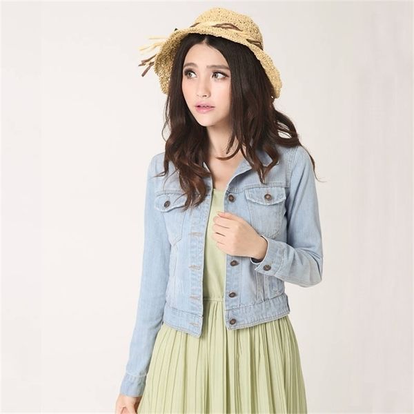 ly autumn vintage fashion denim coats clothes turn-down collar women crop solid slim long sleeve ladies jackets 62471 210922, Black;brown
ly autumn vintage fashion denim coats clothes turn-down collar women crop solid slim long sleeve ladies jackets 62471 210922, Black;brown