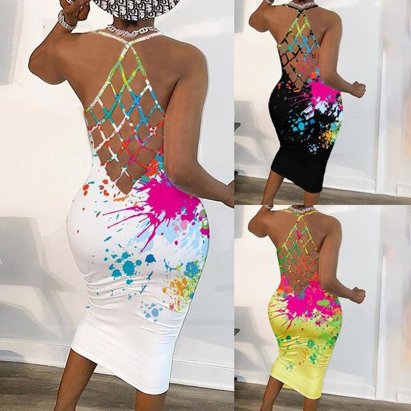 casual dresses for women 2021 fashion print color halter fishnet ladies round neck dress long daily robe femme été, Black;gray
casual dresses for women 2021 fashion print color halter fishnet ladies round neck dress long daily robe femme été, Black;gray