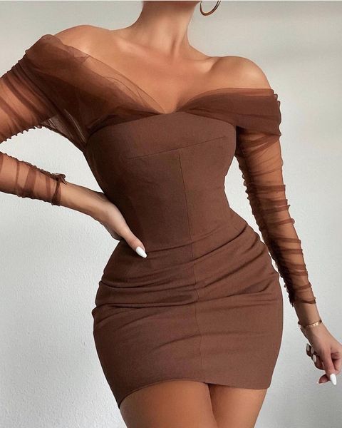 quality winter women off the shoulder sleeve knitted brown elegant party at night club dress, Black;gray
quality winter women off the shoulder sleeve knitted brown elegant party at night club dress, Black;gray
