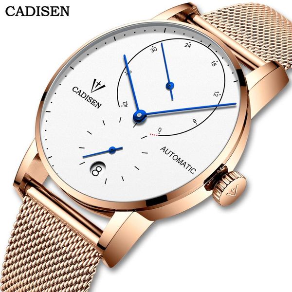 wristwatches cadisen brand men watch rose gold automatic mechanical wristwatch luxury kinetic energy display 50m waterproof steel mesh, Slivery;brown
wristwatches cadisen brand men watch rose gold automatic mechanical wristwatch luxury kinetic energy display 50m waterproof steel mesh, Slivery;brown