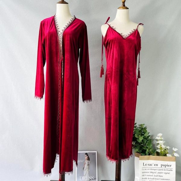 women's sleepwear women autumn velour robe set long sleeve gown daily casual bathrobe solid comfortable home clothing lady nightgown, Black;red
women's sleepwear women autumn velour robe set long sleeve gown daily casual bathrobe solid comfortable home clothing lady nightgown, Black;red