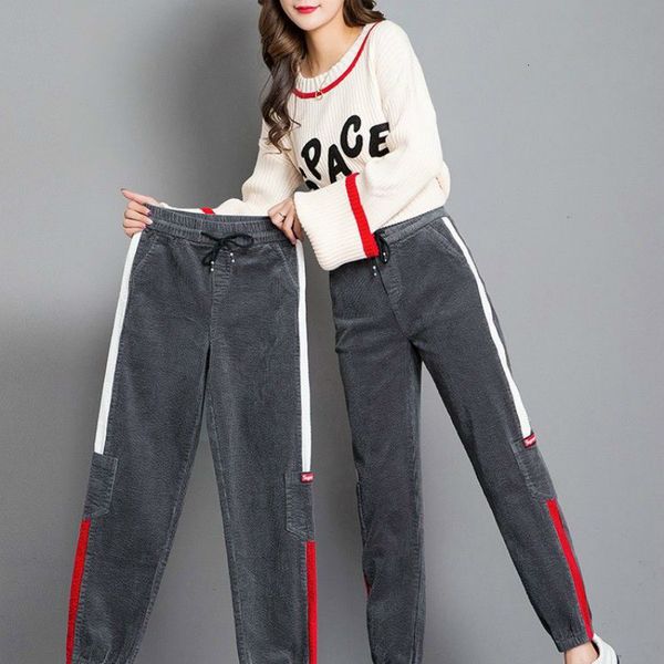 women's pants & capris corduroy fleece autumn winter straight retro casual loose track patchwork ankle banded trousers dwnc, Black;white
women's pants & capris corduroy fleece autumn winter straight retro casual loose track patchwork ankle banded trousers dwnc, Black;white