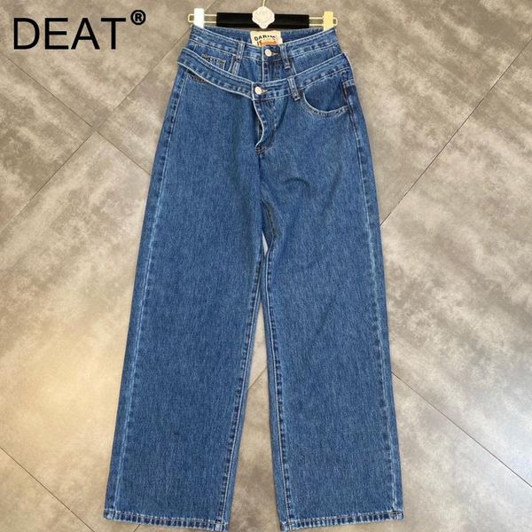 women's jeans deat women blue long pants straight double waist buckle casual temperament designed fashion autumn winter 2021 11d2408
women's jeans deat women blue long pants straight double waist buckle casual temperament designed fashion autumn winter 2021 11d2408