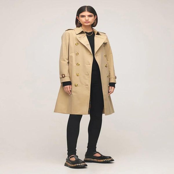 women's down & parkas 2021 spring and autumn handsome double breasted lace up fake two solid color knee length, Black
women's down & parkas 2021 spring and autumn handsome double breasted lace up fake two solid color knee length, Black
