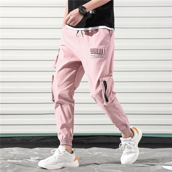 men's pants harajuku cotton hip hop cargo men pink color harem pockets mens korean streetwear joggers sweatpants man trousers, Black
men's pants harajuku cotton hip hop cargo men pink color harem pockets mens korean streetwear joggers sweatpants man trousers, Black