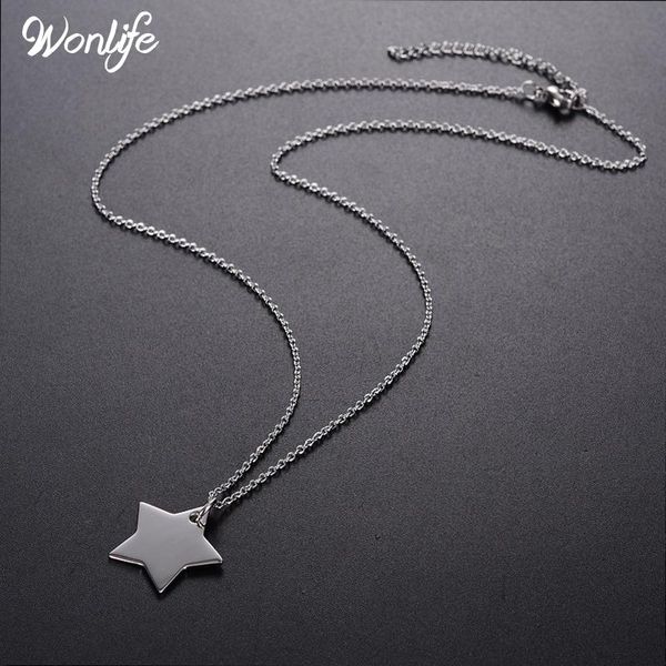Fashion Stainless Steel Pendant Five-pointed Star Choker Charm Short Long DIY Necklace Factory Price Handmade Jewelry Necklaces, Silver
Fashion Stainless Steel Pendant Five-pointed Star Choker Charm Short Long DIY Necklace Factory Price Handmade Jewelry Necklaces, Silver