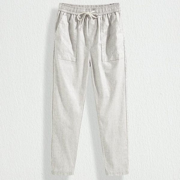 men's summer vintage casual pants men cotton linen trousers male elastic waist straight man streetwear joggers sweatpants, Black
men's summer vintage casual pants men cotton linen trousers male elastic waist straight man streetwear joggers sweatpants, Black