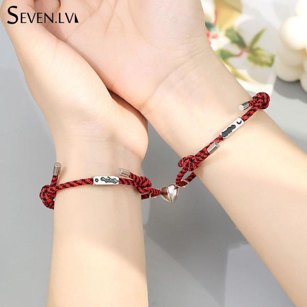 2pcs / set love heart magnet attract couple bracelet charm jewelry adjustable braided rope bracelets lover gift for women men, Golden;silver
2pcs / set love heart magnet attract couple bracelet charm jewelry adjustable braided rope bracelets lover gift for women men, Golden;silver