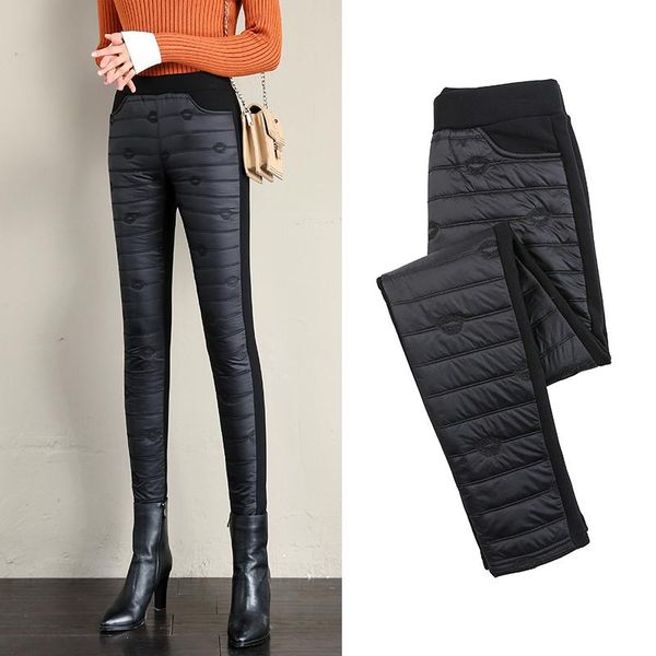 winter thicken warm women's pants 2021 velvet patchwork solid skinny formal down female elastic waist cotton trousers & capris, Black;white
winter thicken warm women's pants 2021 velvet patchwork solid skinny formal down female elastic waist cotton trousers & capris, Black;white