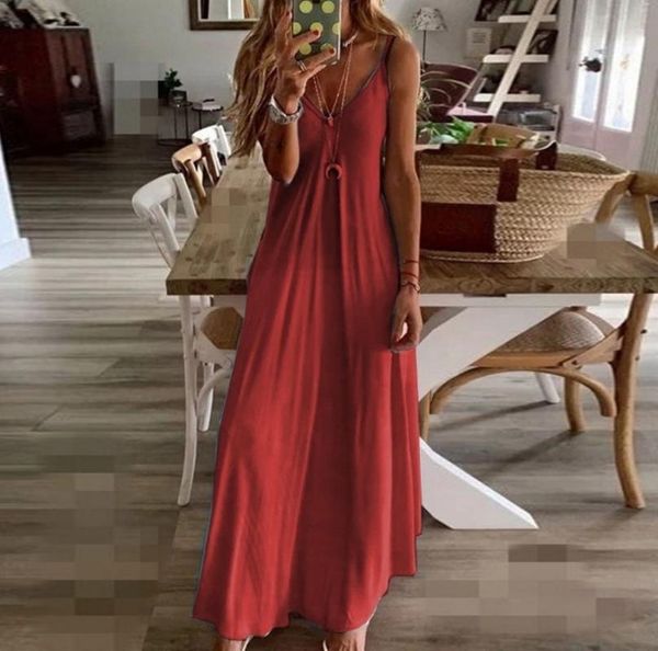 s-5xl women robe long party dress summer 2021 sleeveless v-neck loose maxi plus size clothing big swing femme casual dresses, Black;gray
s-5xl women robe long party dress summer 2021 sleeveless v-neck loose maxi plus size clothing big swing femme casual dresses, Black;gray