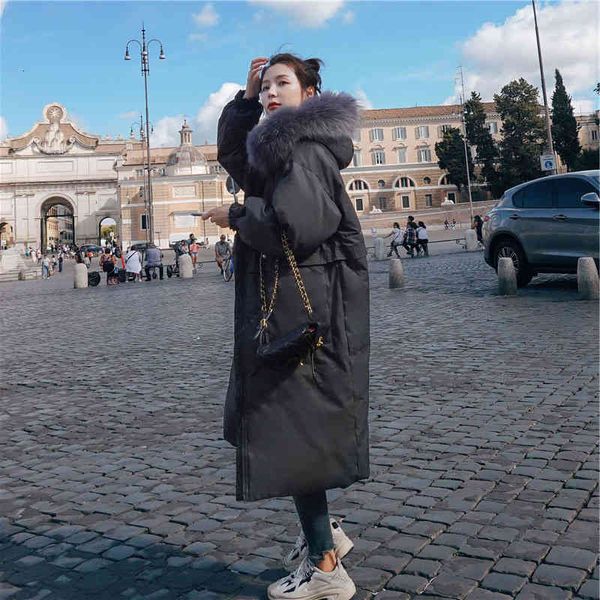 women's down & parkas new winter big fur collar down padded jacket women long over the knee tooling 8uc1, Black
women's down & parkas new winter big fur collar down padded jacket women long over the knee tooling 8uc1, Black
