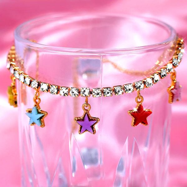 fashion cute multicolor stars anklets bracelets for women shiny crystal chain anklet boho summer beach foot jewelry, Red;blue
fashion cute multicolor stars anklets bracelets for women shiny crystal chain anklet boho summer beach foot jewelry, Red;blue