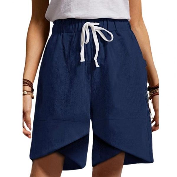 women's shorts 60%loose drawstring women cotton flax machine wash summer for daily wear, White;black
women's shorts 60%loose drawstring women cotton flax machine wash summer for daily wear, White;black