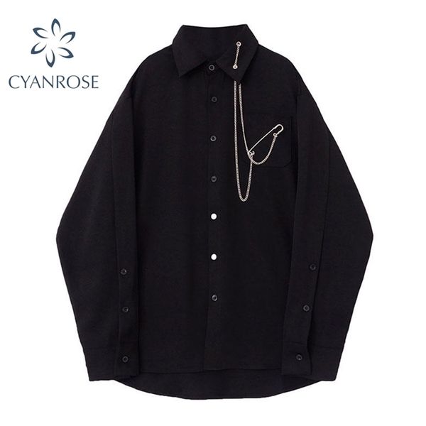 spring gothic punk women's blouses long sleeve black vintage high street harajuku oversize shirt female cardigan 210515, White
spring gothic punk women's blouses long sleeve black vintage high street harajuku oversize shirt female cardigan 210515, White