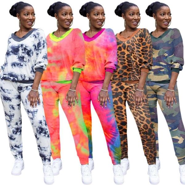 women's tracksuits 2021 casual fashion printed nightclub clothes two-piece suit, Gray