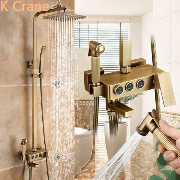 retro brass shower set cold mixer bath faucet bathroom wall mount spa rainfall system luxury brush gold antique tap sets
retro brass shower set cold mixer bath faucet bathroom wall mount spa rainfall system luxury brush gold antique tap sets