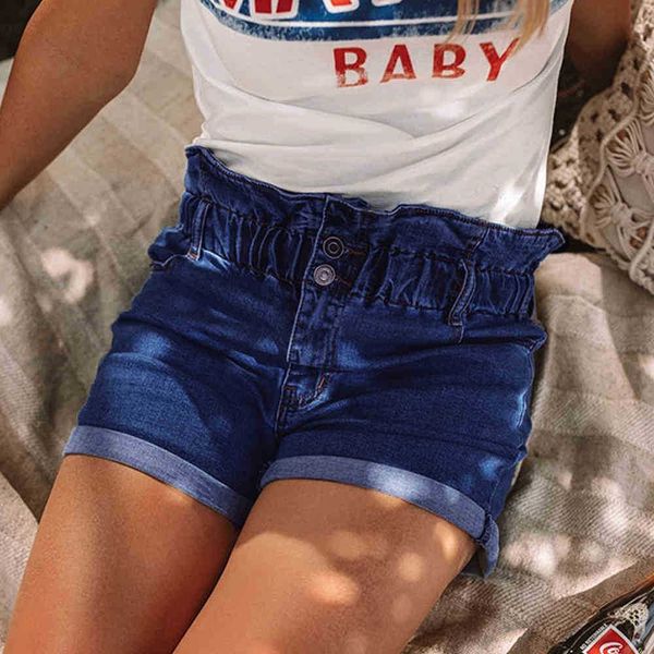 women's shorts shorts blue high waist straight casual denim women summer button slim elastic lady cotton short p75z, White;black
women's shorts shorts blue high waist straight casual denim women summer button slim elastic lady cotton short p75z, White;black