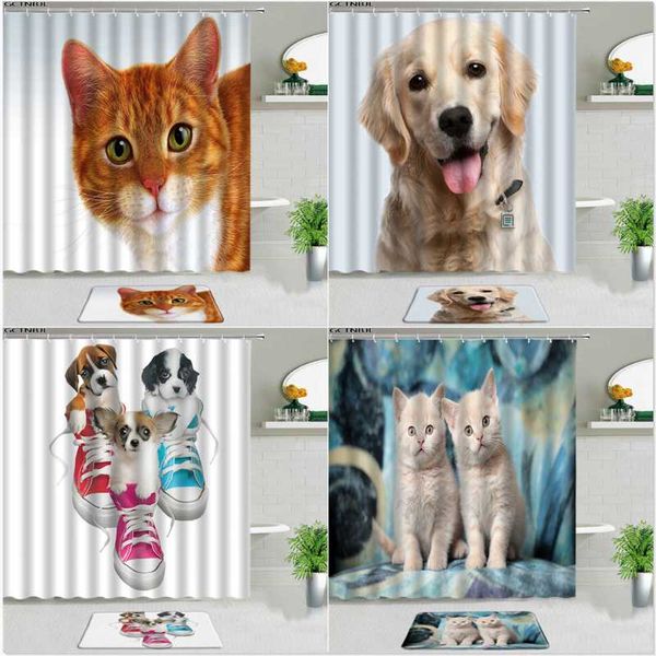 shower curtains 2pcs cute cat dog print set with rug fun animal bathroom decor non-slip floor mat flannel carpet bathtub screen
shower curtains 2pcs cute cat dog print set with rug fun animal bathroom decor non-slip floor mat flannel carpet bathtub screen