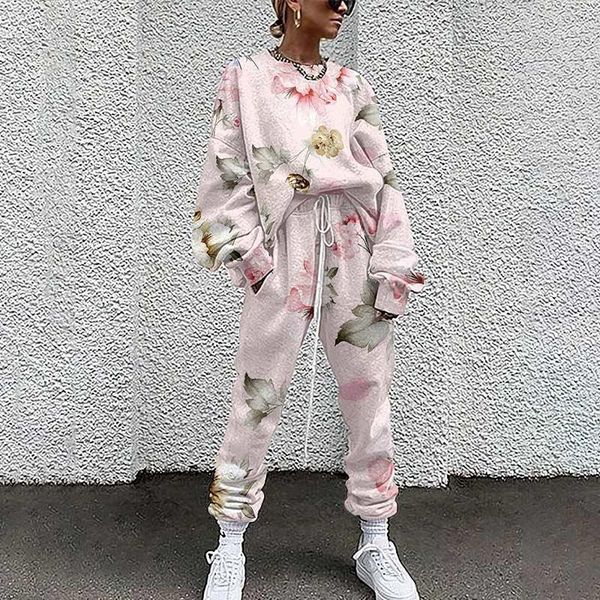 women's two piece pants women floral set long sleeve fleece tracksuit female 2021 autumn winter printed ladies o-neck streetwear fashio, White
women's two piece pants women floral set long sleeve fleece tracksuit female 2021 autumn winter printed ladies o-neck streetwear fashio, White