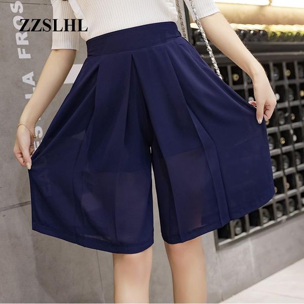 women's shorts 2021 summer chiffon short pants loose black/blue wide-legged trousers knee-length elastic waist women fashion capris, White;black
women's shorts 2021 summer chiffon short pants loose black/blue wide-legged trousers knee-length elastic waist women fashion capris, White;black