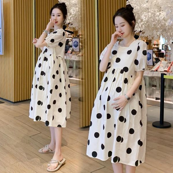 maternity dresses 139# clothes summer cotton dot printing o neck short sleeves loose stylish dress pregnant women mom, White
maternity dresses 139# clothes summer cotton dot printing o neck short sleeves loose stylish dress pregnant women mom, White