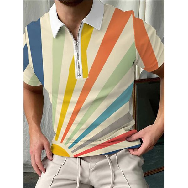 color love print pattern men's zipper polo shirt, comfortable, breathable, fashionable and cool, daily business trip, work party, White;black
color love print pattern men's zipper polo shirt, comfortable, breathable, fashionable and cool, daily business trip, work party, White;black