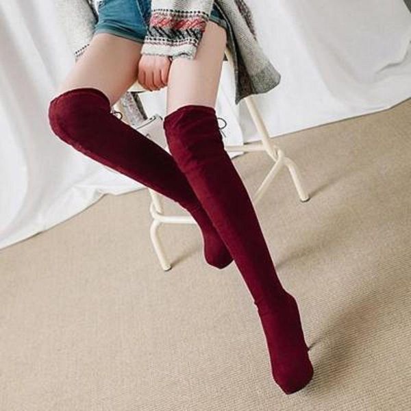 boots autumn and winter stiletto super high heel over the knee slim elastic with women's, Black
boots autumn and winter stiletto super high heel over the knee slim elastic with women's, Black