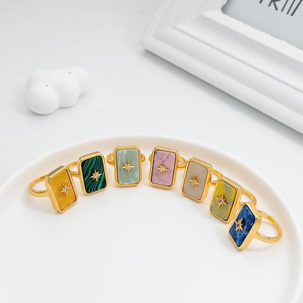 cluster rings jaeeyin 2021 trendy arabesquitic natural stone piercing cubic zircon fashion jewelry ring vintage gift women girls children, Golden;silver
cluster rings jaeeyin 2021 trendy arabesquitic natural stone piercing cubic zircon fashion jewelry ring vintage gift women girls children, Golden;silver