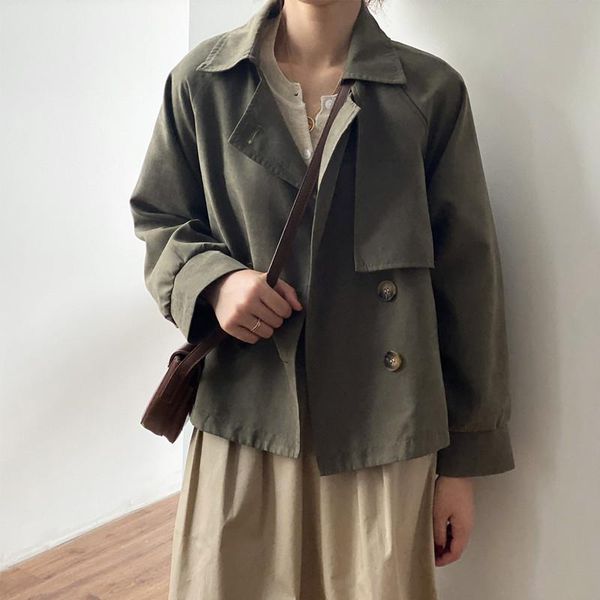 women's trench coats 2021 autumn winter cargo windbreaker casual vintage pockets outerwear oversize short, Tan;black
women's trench coats 2021 autumn winter cargo windbreaker casual vintage pockets outerwear oversize short, Tan;black
