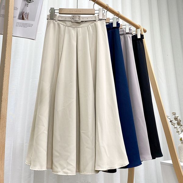 skirt ladies elegant midi women elastic waist belt black mujer faldas large swing a-line grey/apricot
skirt ladies elegant midi women elastic waist belt black mujer faldas large swing a-line grey/apricot