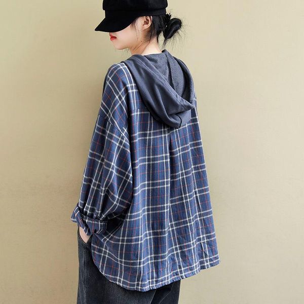 women's hoodies & sweatshirts women thicker oversize hooded patchwork chic plaid long sleeve korean style female casual students e245, Black
women's hoodies & sweatshirts women thicker oversize hooded patchwork chic plaid long sleeve korean style female casual students e245, Black