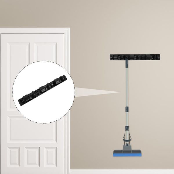 cell phone mounts & holders 1pc bathroom mop holder punch-wall broom hook practical rack (black)