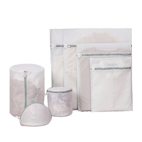 7-piece gray white laundry bags nordic multi size portable polyester mesh household thick/thin washing bag set
7-piece gray white laundry bags nordic multi size portable polyester mesh household thick/thin washing bag set