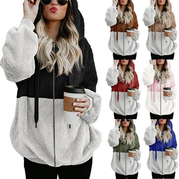 women's hoodies & sweatshirts 2021 oversized women winter warm zipper hooded long sleeve harajuku sweatshirt outwear wool coat mujer ca, Black
women's hoodies & sweatshirts 2021 oversized women winter warm zipper hooded long sleeve harajuku sweatshirt outwear wool coat mujer ca, Black