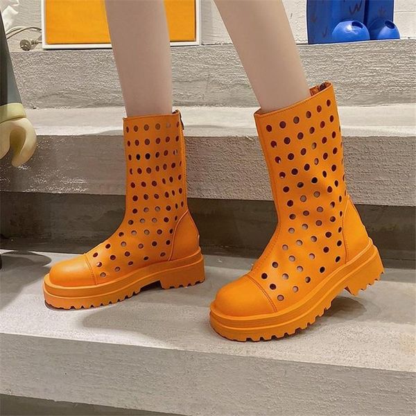 boots fashion women back zipper platform thick bottom breathable mid calf summer female round toe circular hole shoes botas, Black
boots fashion women back zipper platform thick bottom breathable mid calf summer female round toe circular hole shoes botas, Black