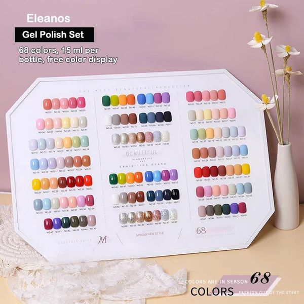 nail gel eleanos 68 colors polish need primer coat semi pernanent uv set with color board salon professional, Red;pink
nail gel eleanos 68 colors polish need primer coat semi pernanent uv set with color board salon professional, Red;pink