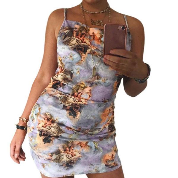 women sleeveless package hip mini bodycon pencil dress fancy european angel printing spaghetti strap night club sling casual dresses, Black;gray
women sleeveless package hip mini bodycon pencil dress fancy european angel printing spaghetti strap night club sling casual dresses, Black;gray
