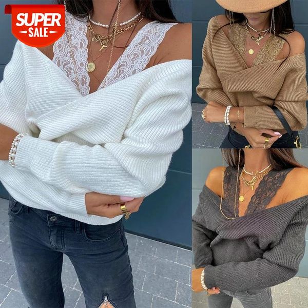 Autumn Hot Women Knitwear Blouse Fashion Solid Color Long Sleeve Lace Straps V-neck Open-shoulder Fitting Casual Top Clothes #q819, White
Autumn Hot Women Knitwear Blouse Fashion Solid Color Long Sleeve Lace Straps V-neck Open-shoulder Fitting Casual Top Clothes #q819, White