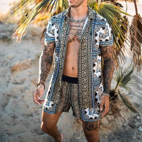 summer men's set short sleeve shirt+beach shorts two piece brand print hawaiian quick dry oversized casual suit beach shirts, White;black
summer men's set short sleeve shirt+beach shorts two piece brand print hawaiian quick dry oversized casual suit beach shirts, White;black