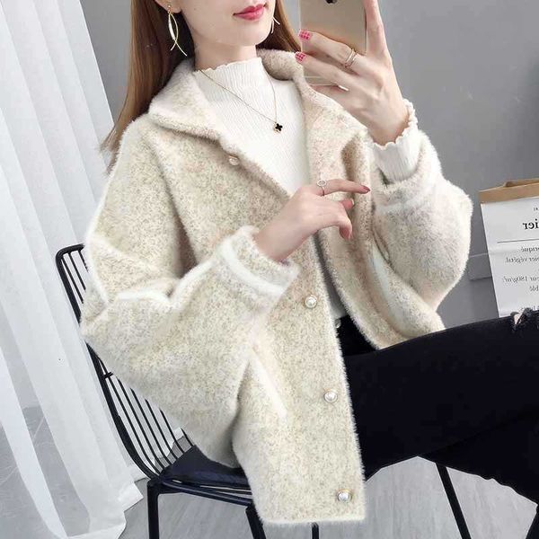 women's knits & tees winter fashion plus size imitation mink velvet short coat women thick warm outerwear ladies loose k p519, White
women's knits & tees winter fashion plus size imitation mink velvet short coat women thick warm outerwear ladies loose k p519, White