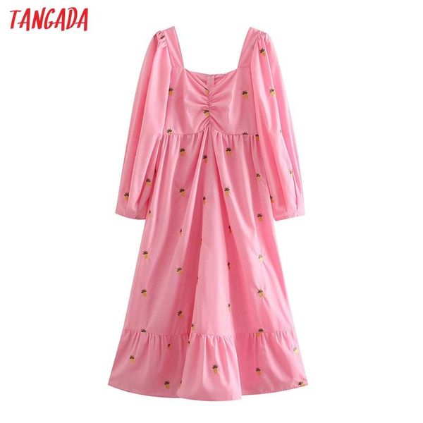 casual dresses tangada 2021 fashion women pineapple embroidery romantic long dress puff sleeve square collar ladies vintage 2w70, Black;gray
casual dresses tangada 2021 fashion women pineapple embroidery romantic long dress puff sleeve square collar ladies vintage 2w70, Black;gray